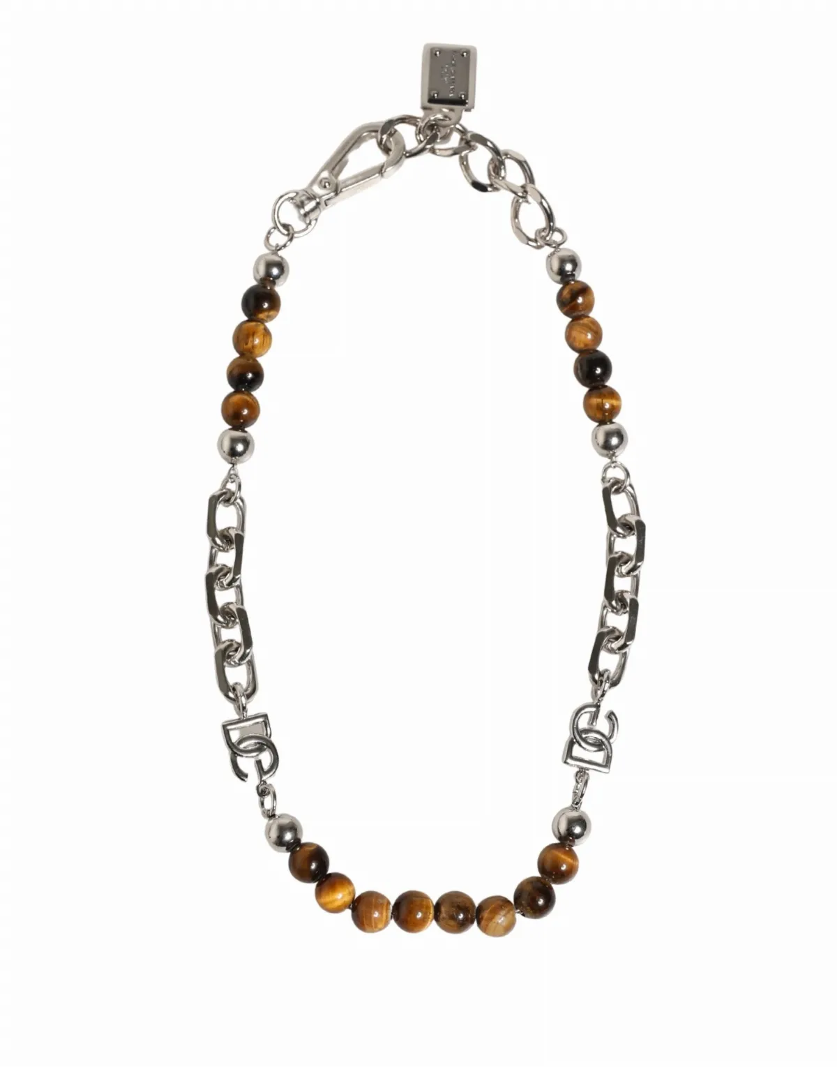DG Logo Beaded Chain Necklace