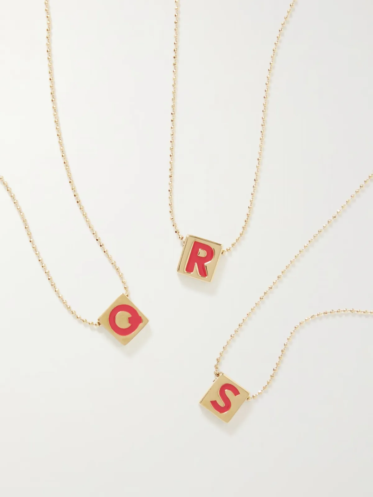 - Initial This Gold-plated And Enamel Necklace -