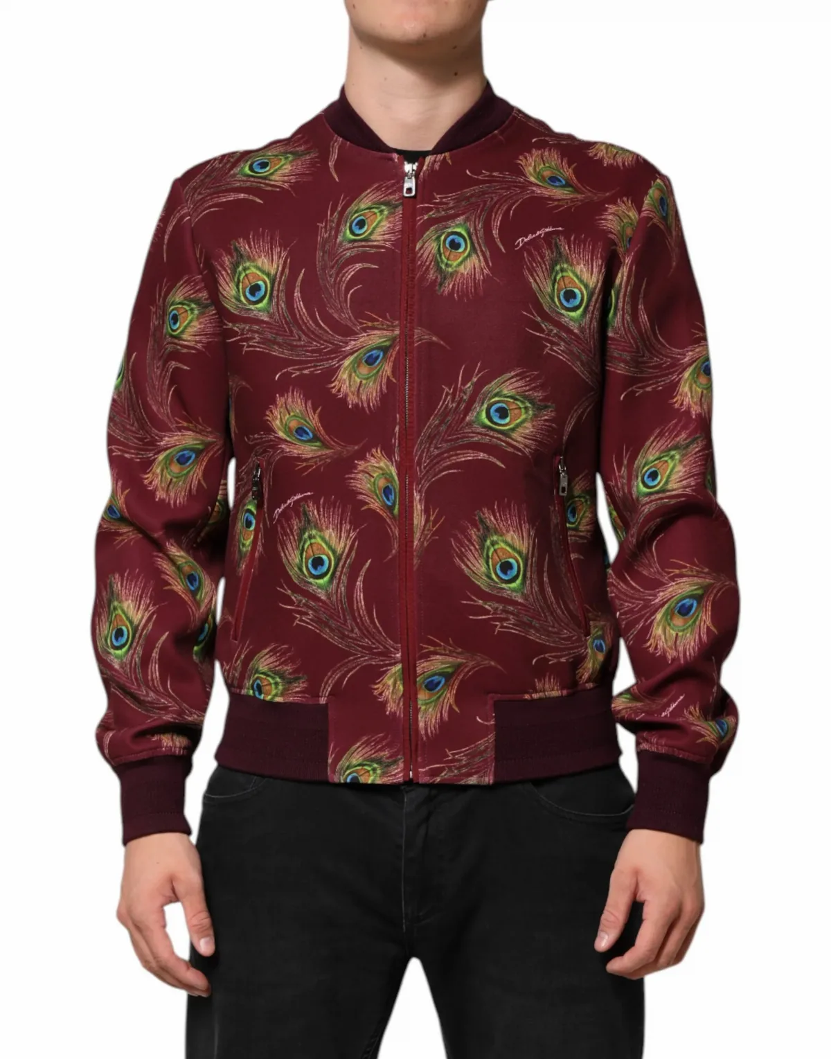 Peacock Feather Print Jacket
