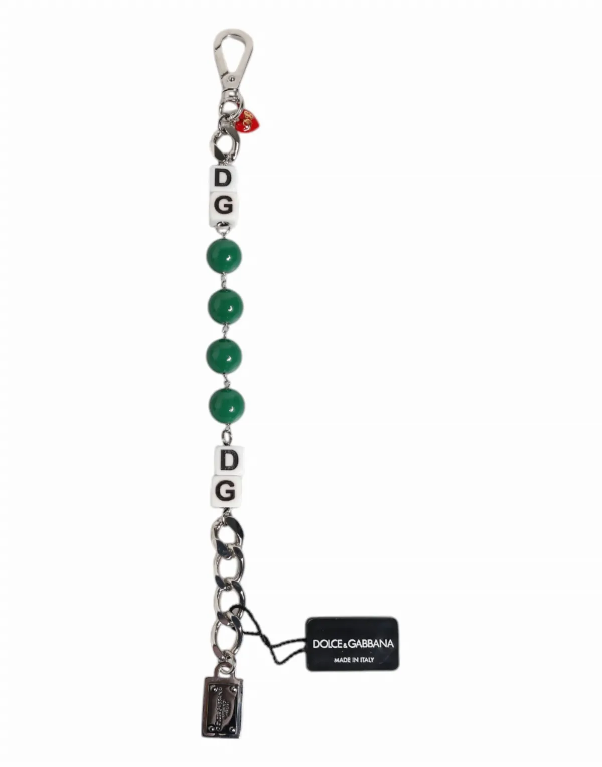 Logo-Embellished Beaded Chain Bracelet by Dolce & Gabbana