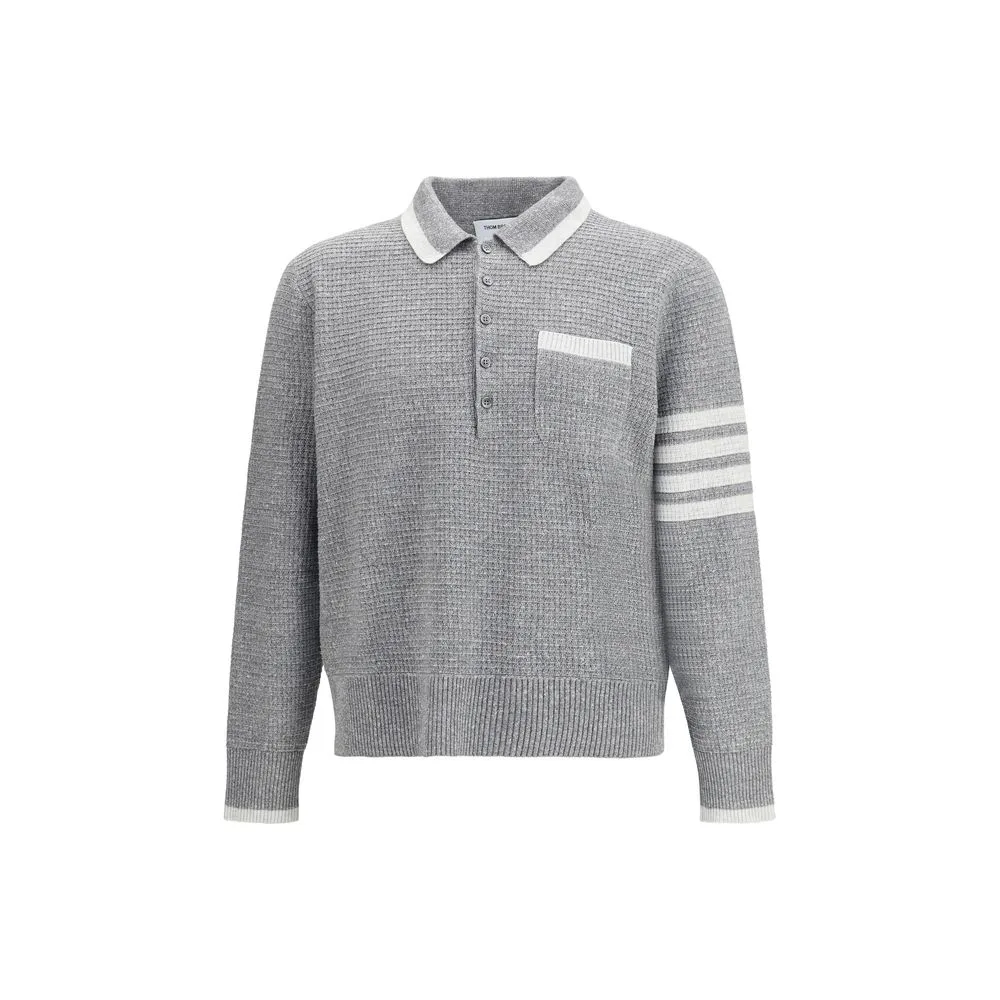 Wool-Silk Blend Knit Polo