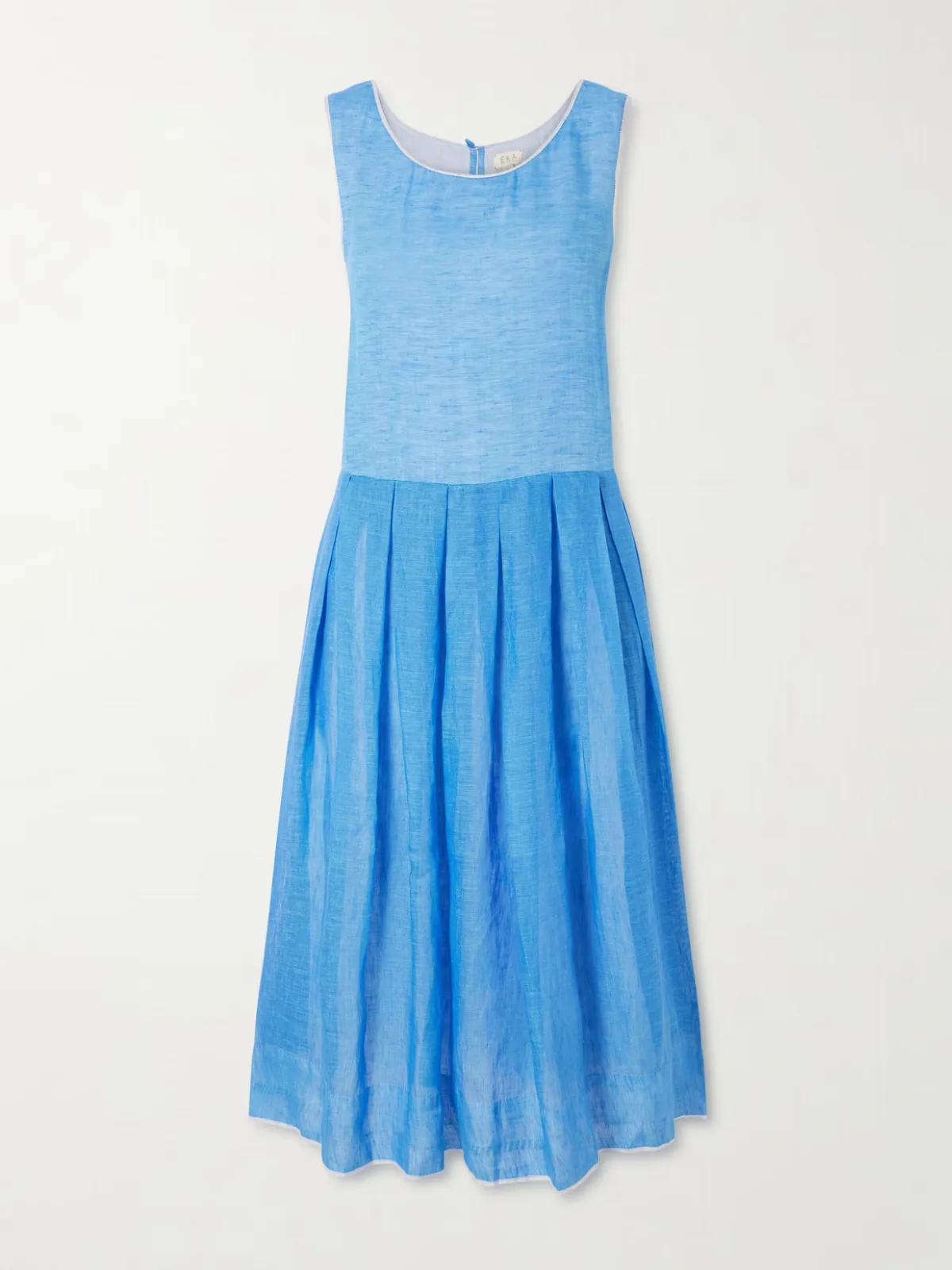 - Basil Linen Midi Dress -