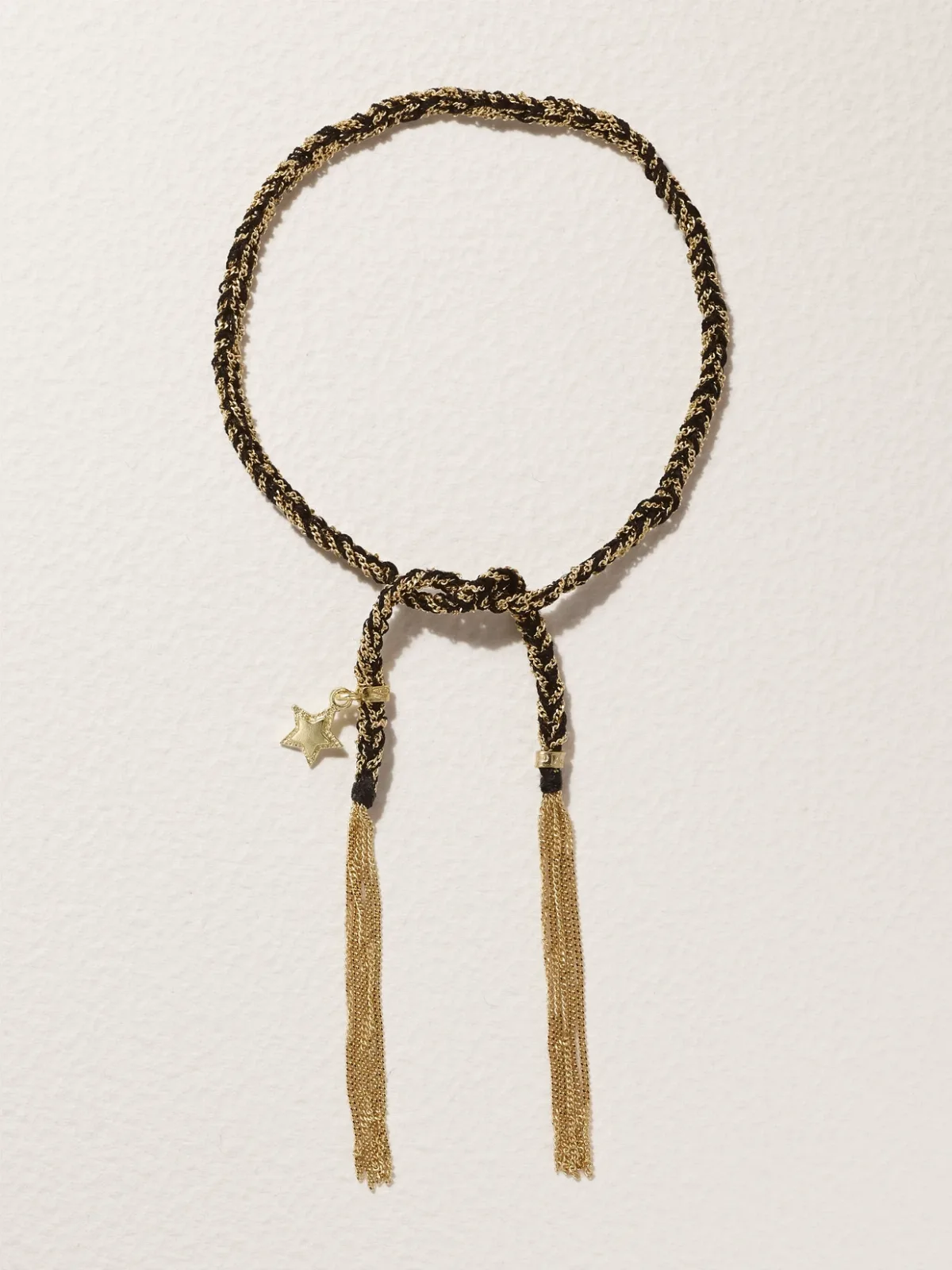 - Health Lucky 18-karat Gold And Silk Bracelet -