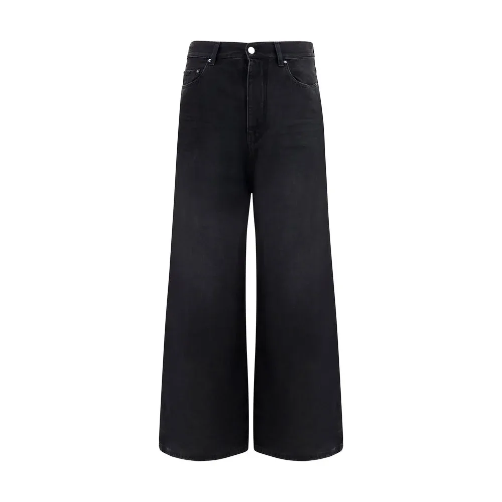 Wide-Leg Cotton Jeans