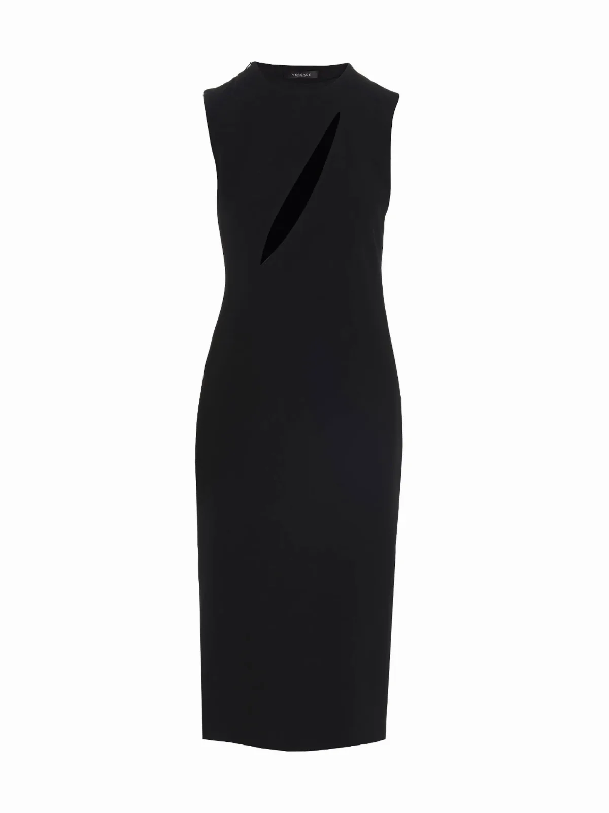 Cut-Out Acetate Midi Dress