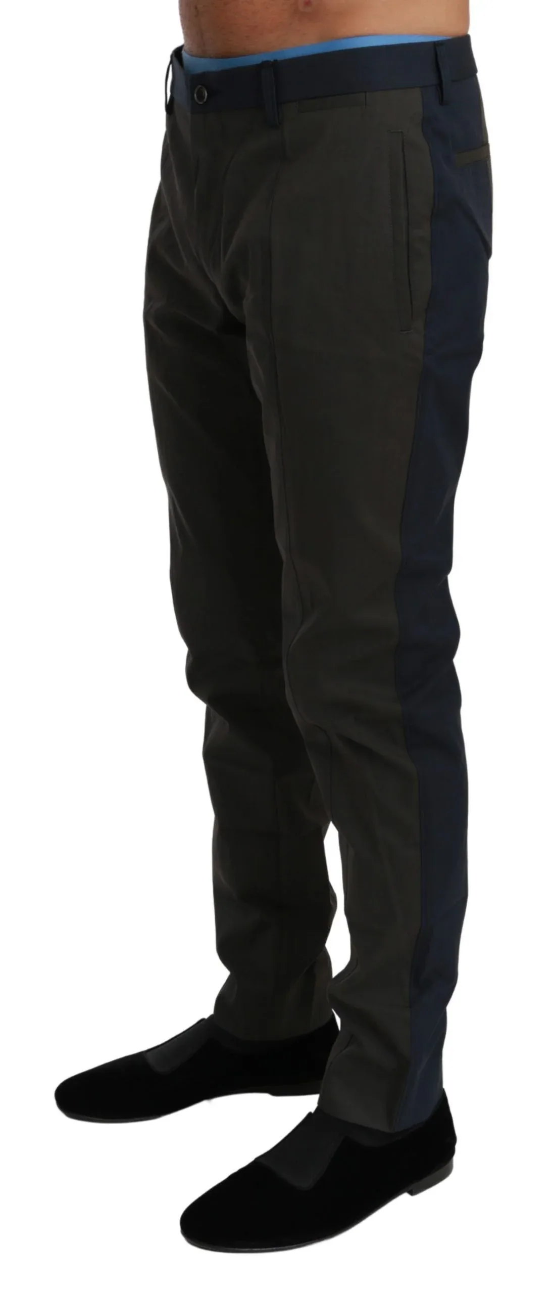 Striped Cotton-Nylon Trousers