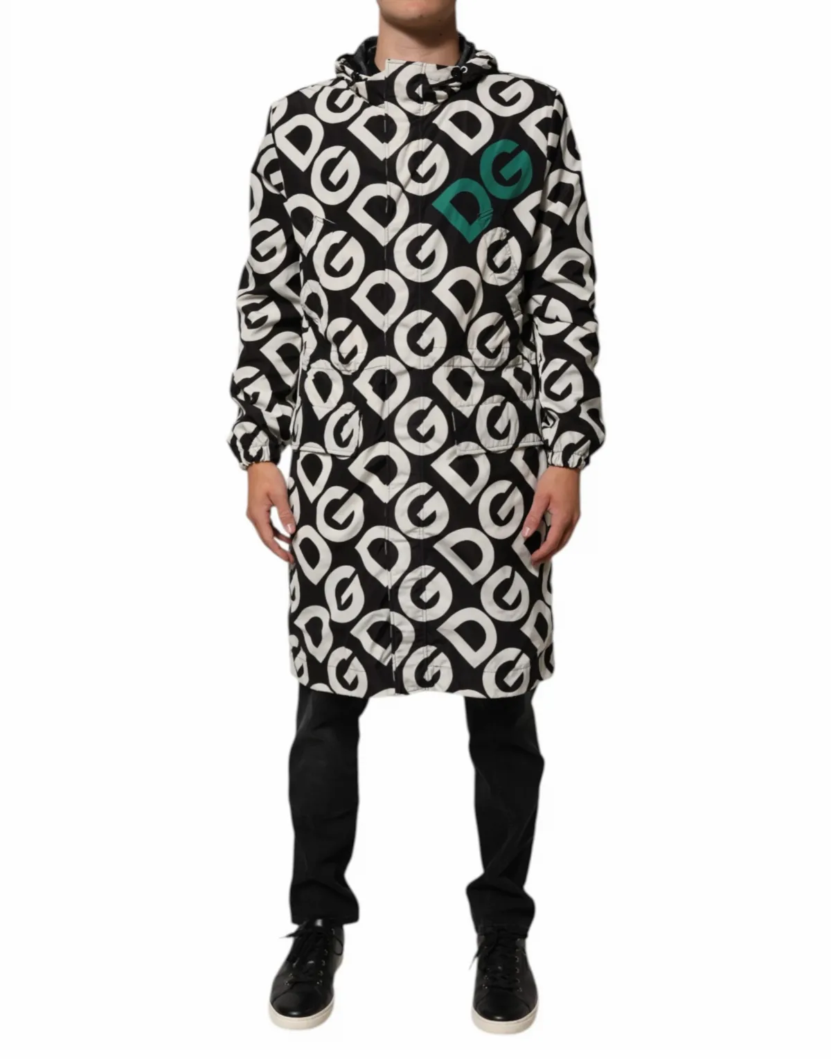 Dolce & Gabbana Logo-Print Hooded Jacket