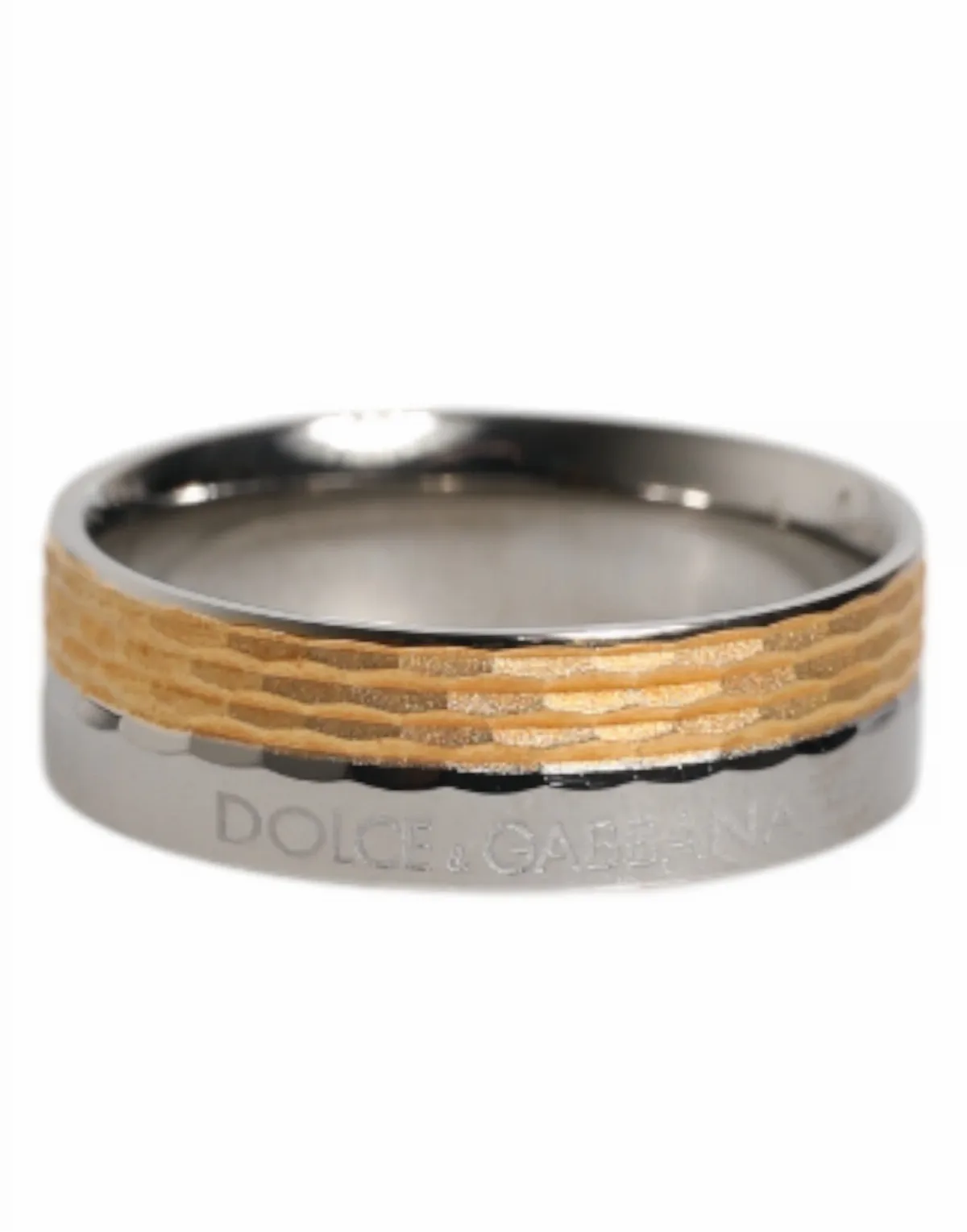 Dolce & Gabbana Gold & Silver Tone Brass Ring by Dolce & Gabbana