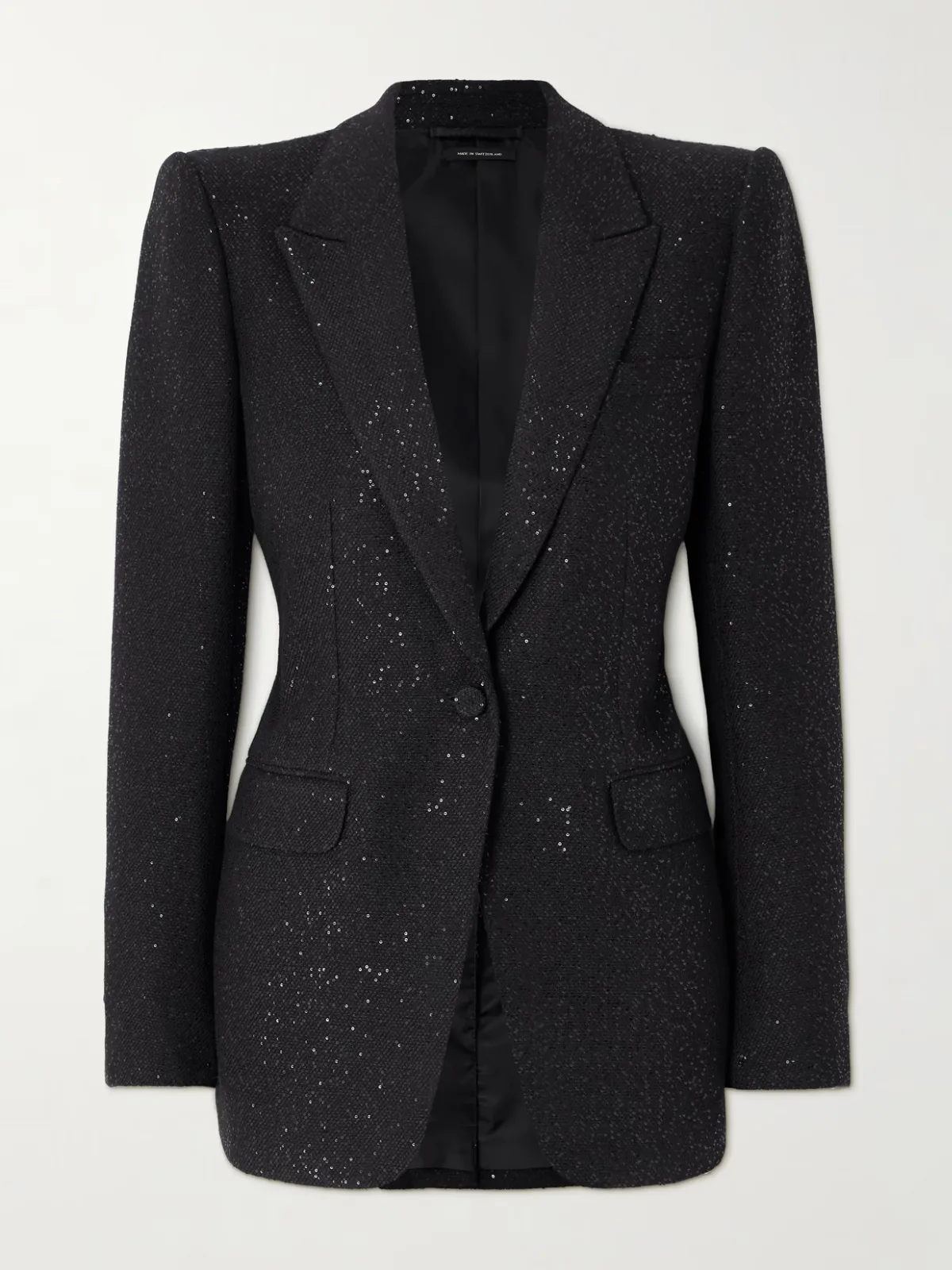 - Sequin-embellished Wool-blend Blazer -