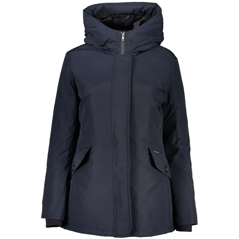 Cotton-Polyamide Hooded Down Jacket