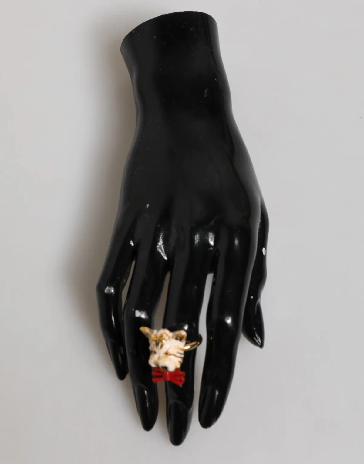 Dog Head with Logo Ring by Dolce & Gabbana