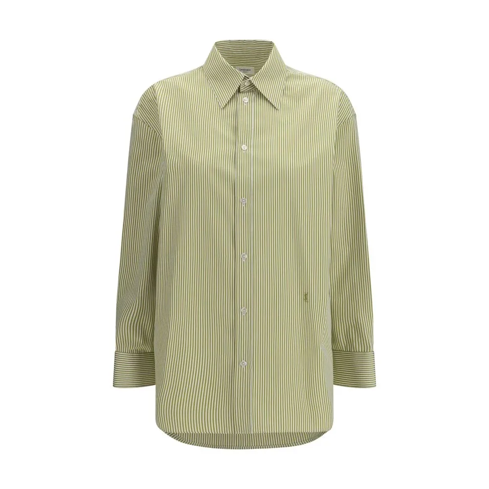 Vertical-Striped Cotton Shirt