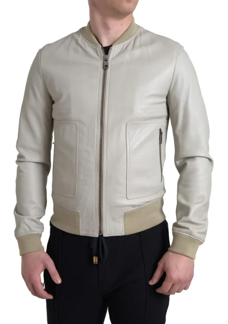 Leather Bomber Jacket by Dolce & Gabbana