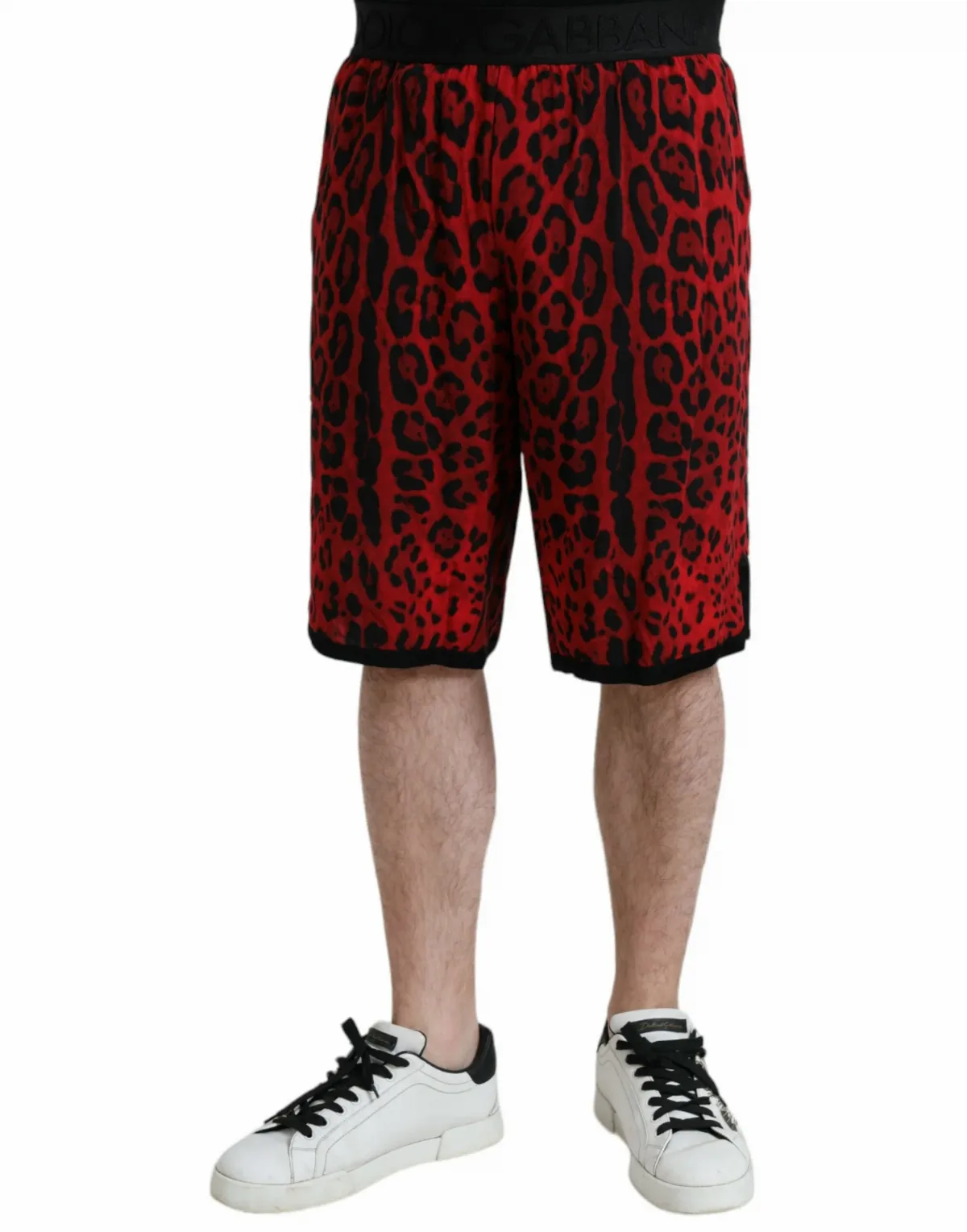Leopard-Print Viscose Bermuda Shorts