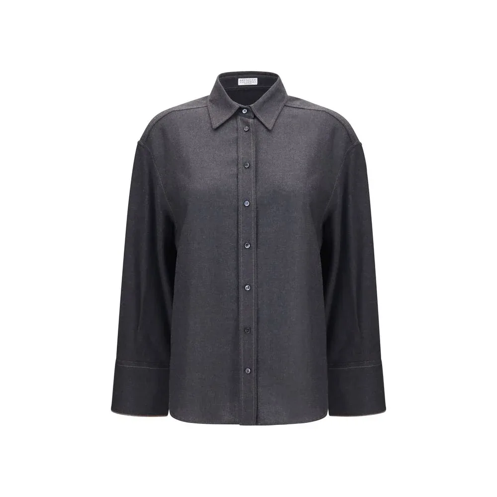 Virgin Wool with Monili Cuffs Shirt