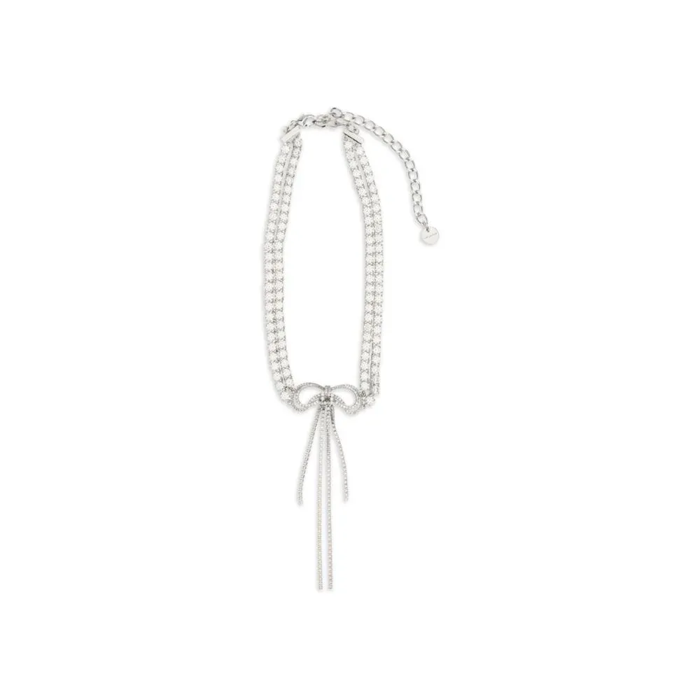Crystal Double Bow Choker by Self-Portrait