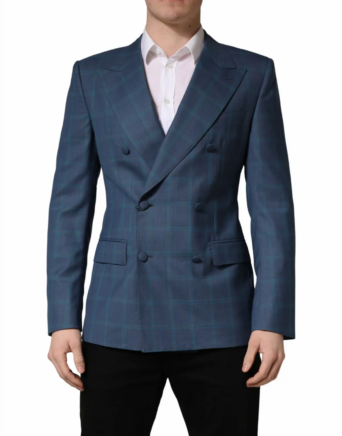 Virgin Wool Checked Blazer