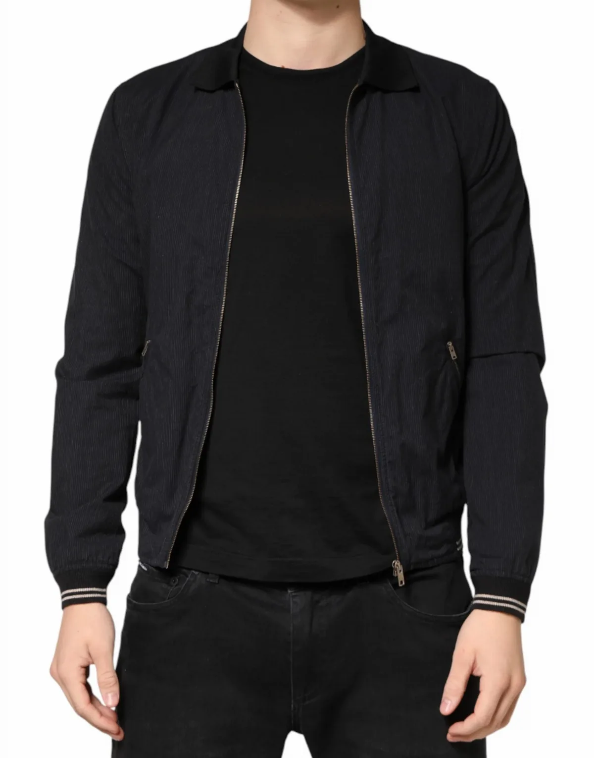 Cotton Zip Bomber Jacket