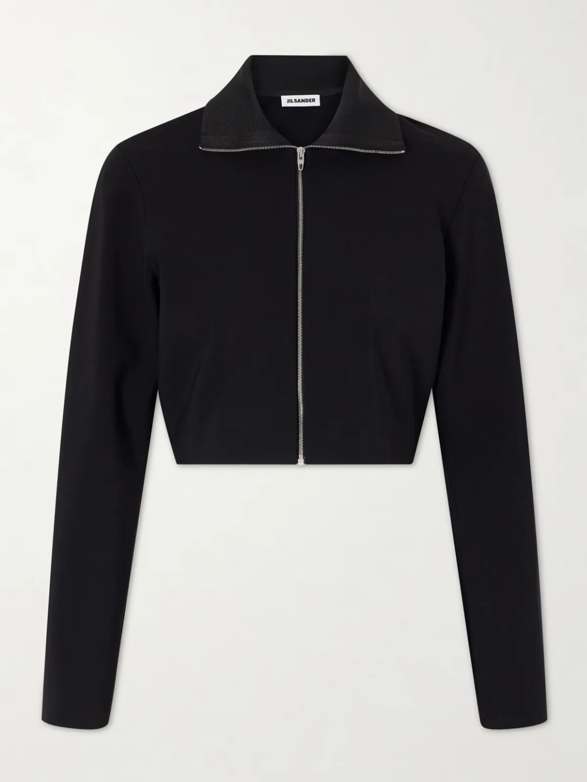 - Cropped Crepe Jacket -