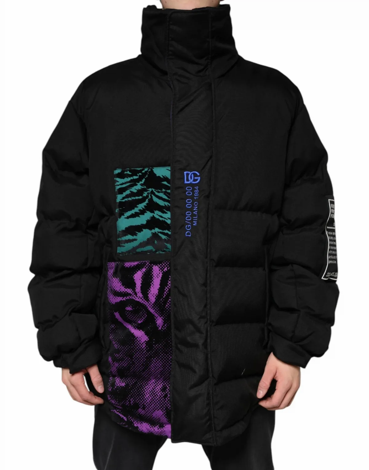 Nylon Puffer with Logo Detail Puffer Jacket