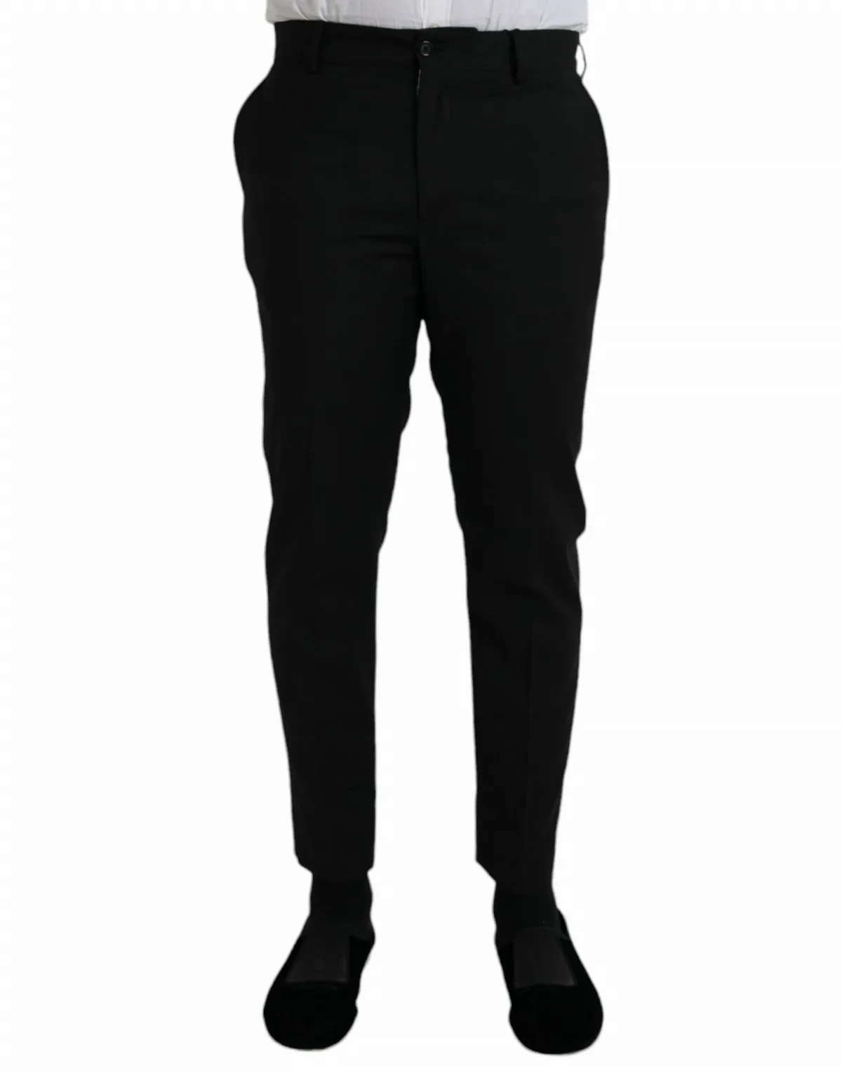 Virgin Wool Slim-Fit Trousers