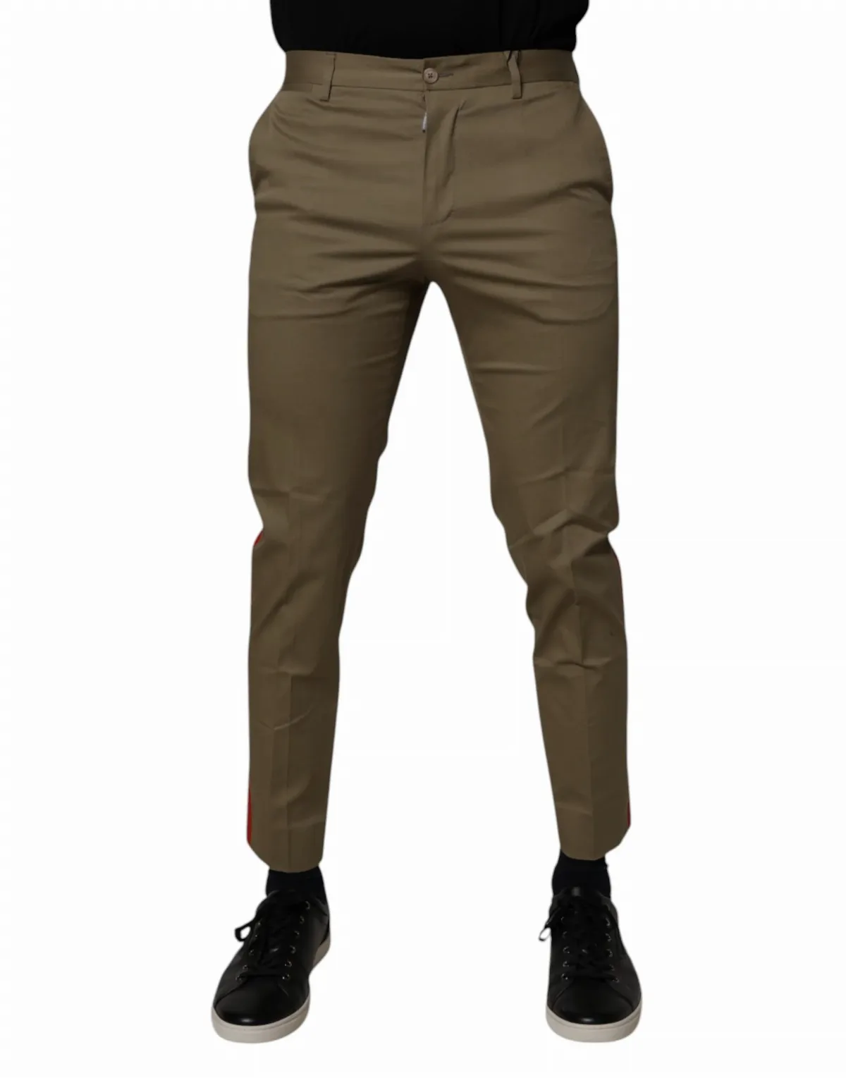 Cotton-Elastane Tapered Trousers