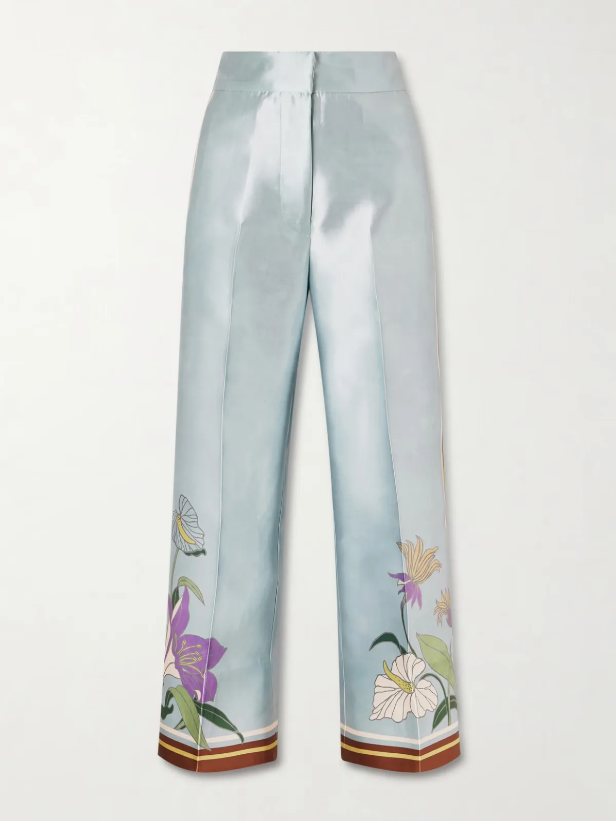- Alfie Floral-print Recycled Taffeta Wide-leg Pants -