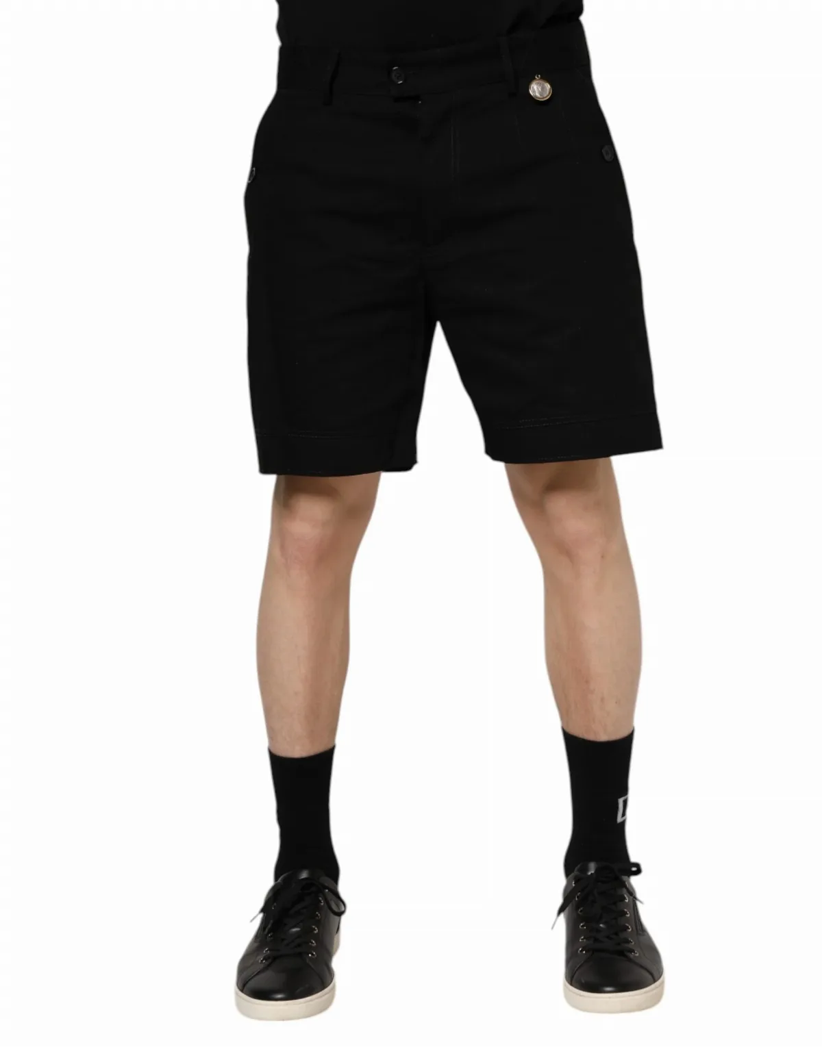 Cotton-Elastane Bermuda Shorts