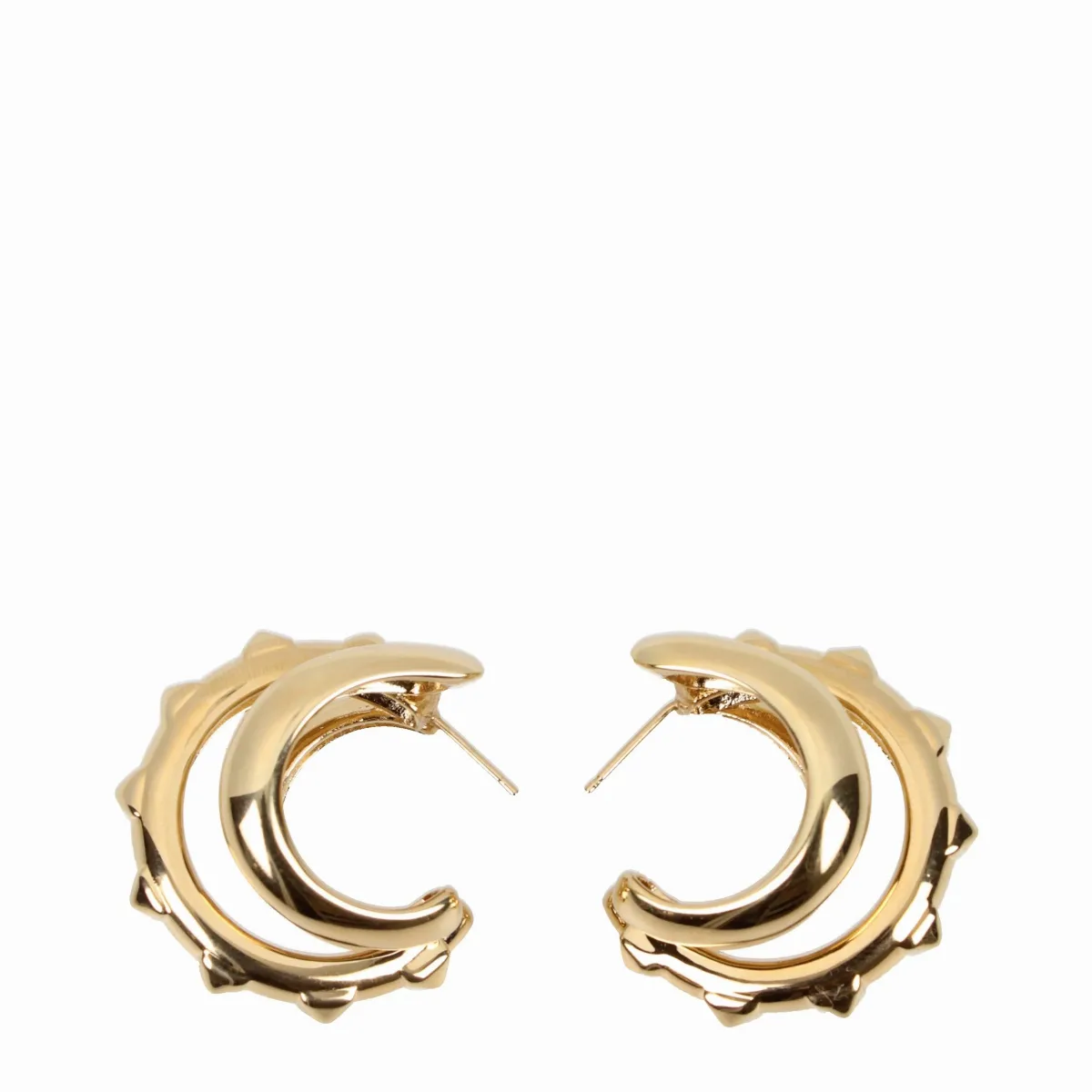 Sculpted Metal Earrings by Valentino Garavani