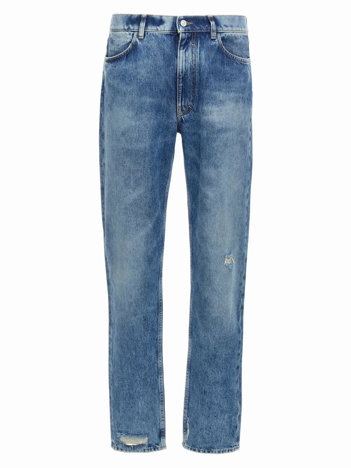 Cotton Straight-Leg Denim Jeans