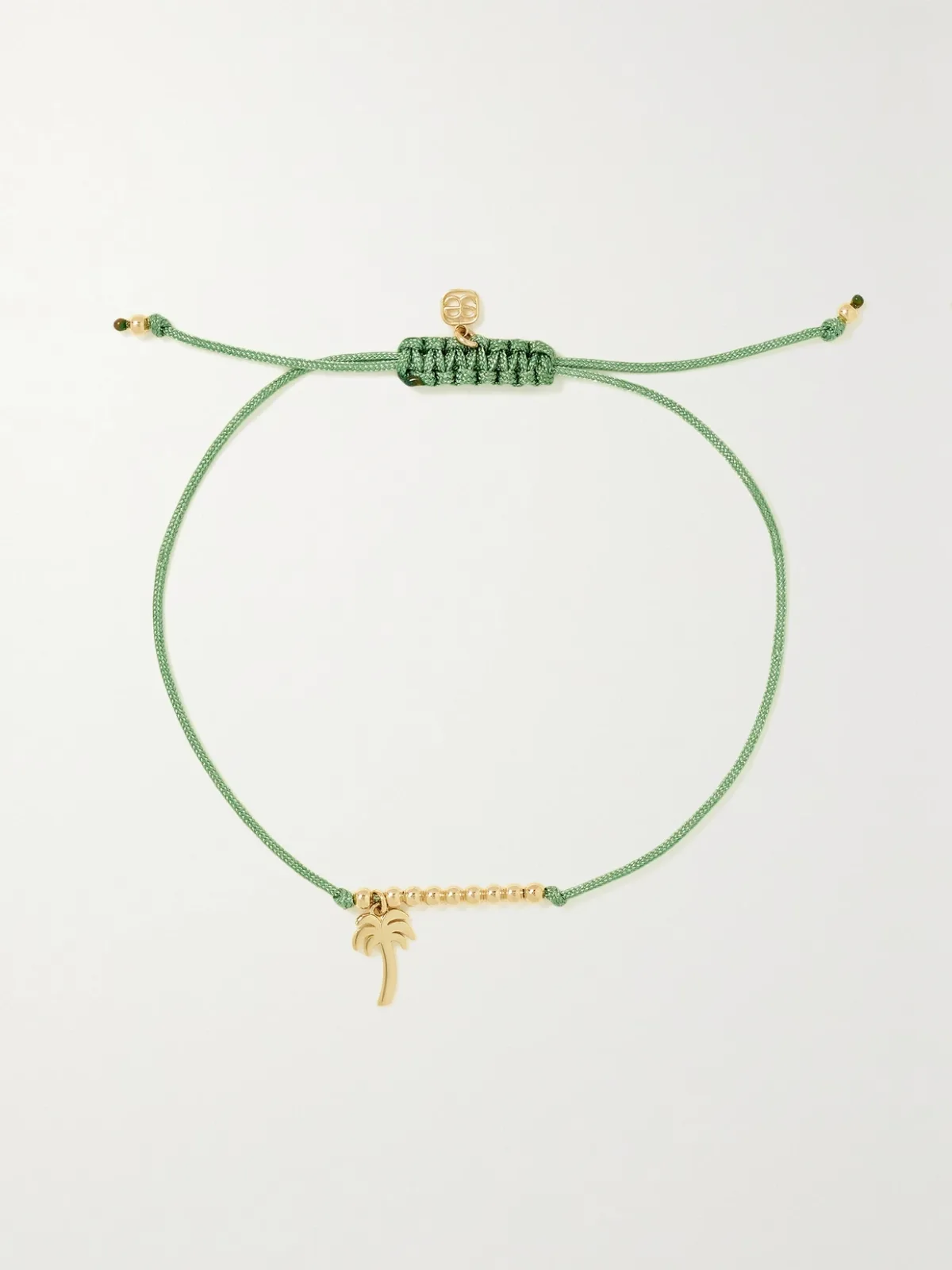 - Palm Tree 14-karat Gold Cord Bracelet -