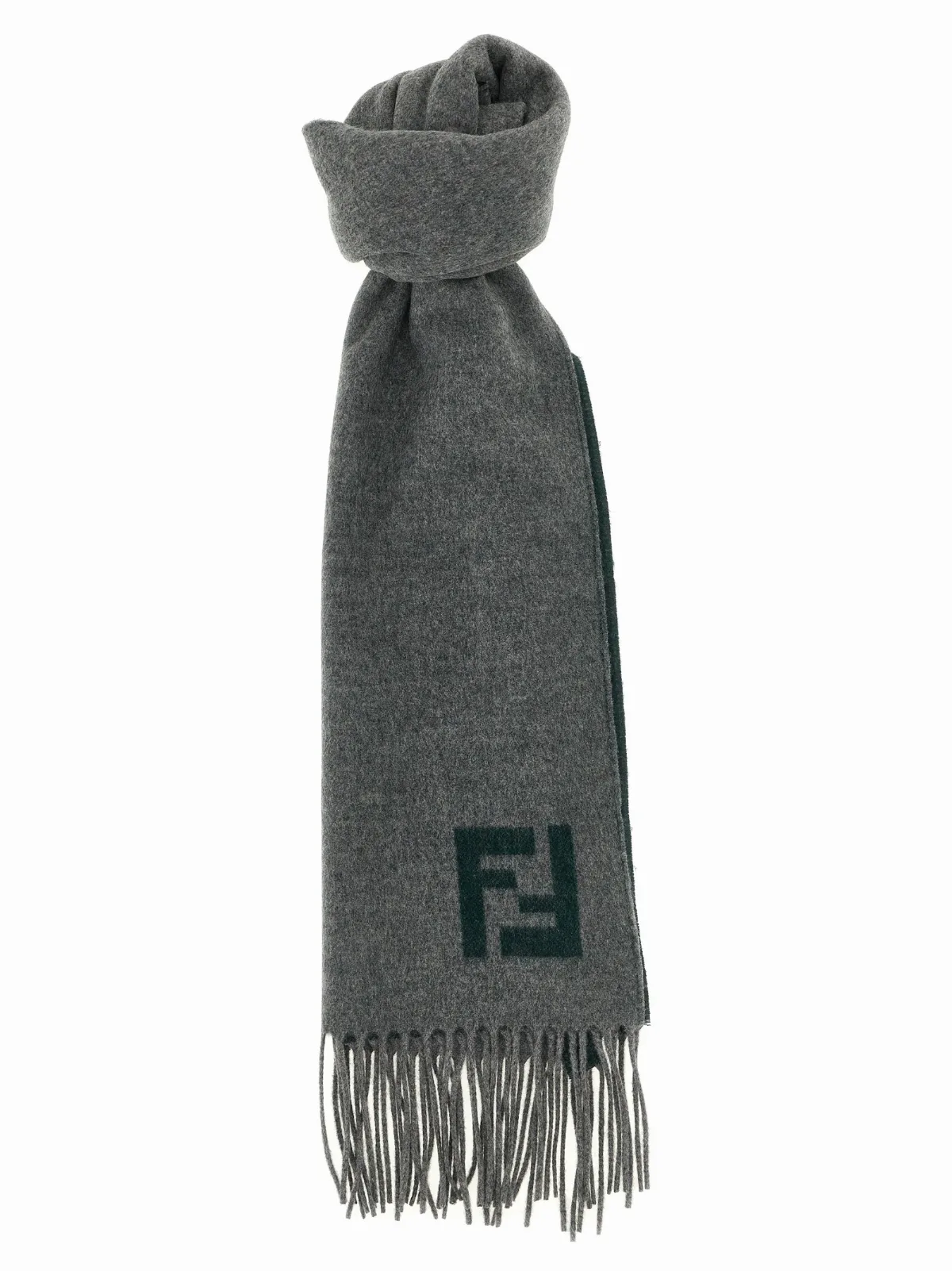 FF Intarsia Wool-Cashmere Scarf