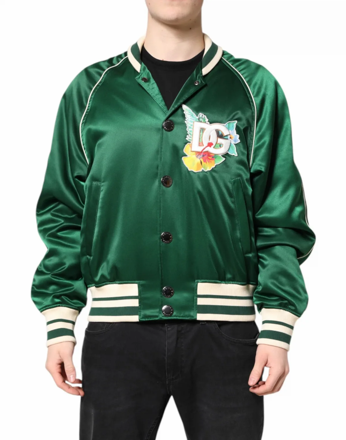 Floral Logo Nylon-Lined Jacket