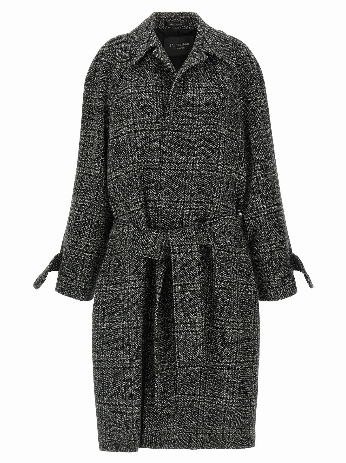 Wool Check Coat