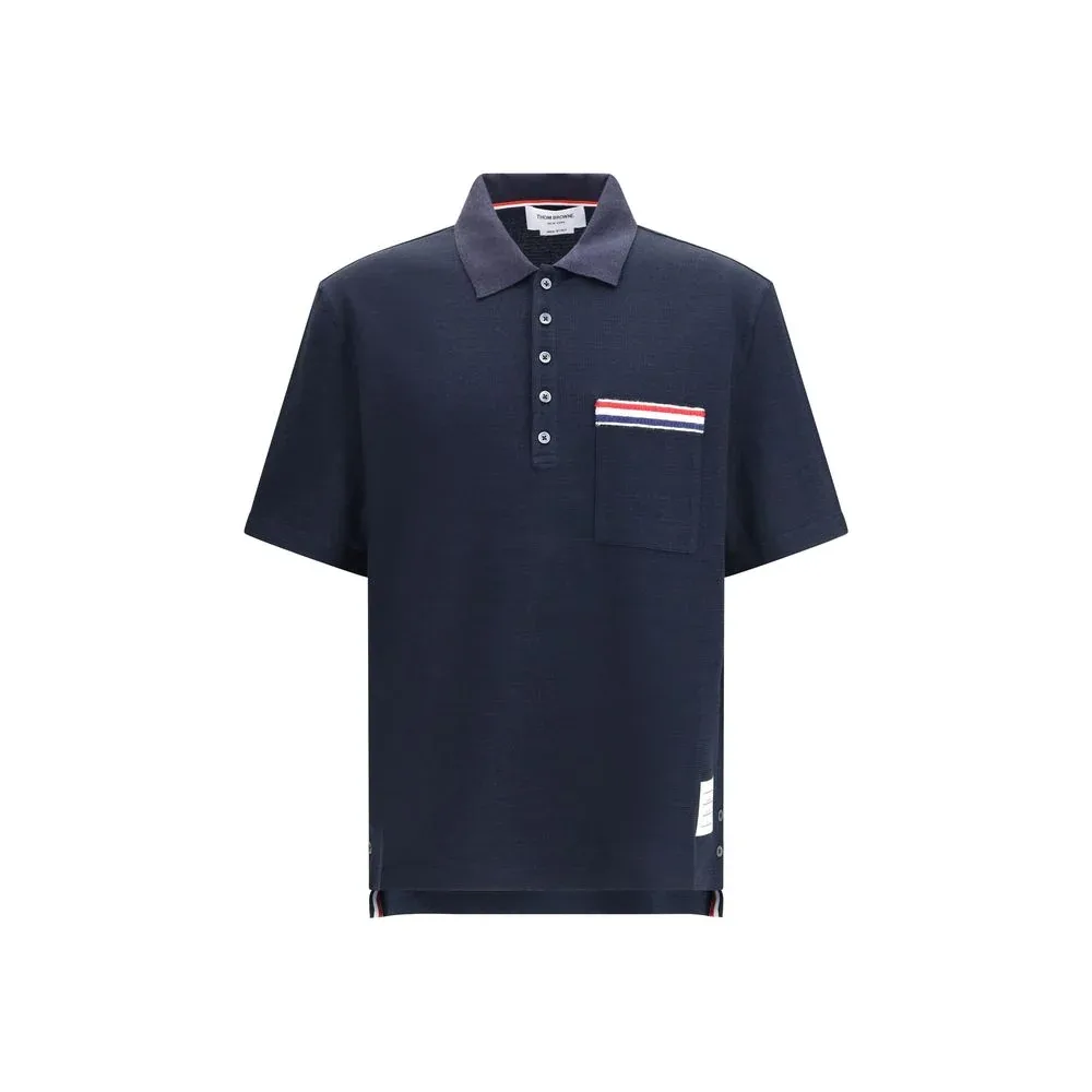 Cotton-Linen Blend Polo Shirt