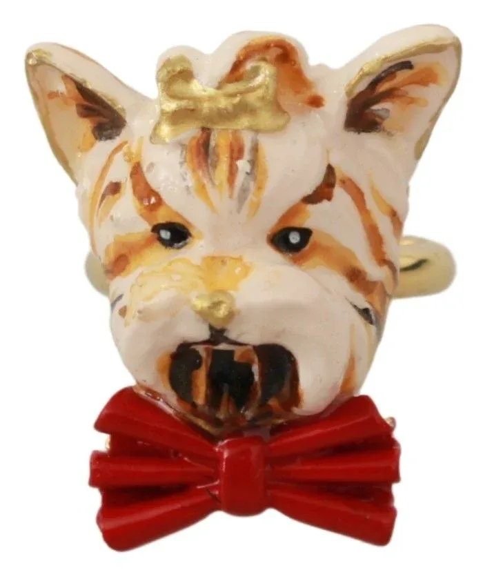 Dog Head Statement Ring by Dolce & Gabbana