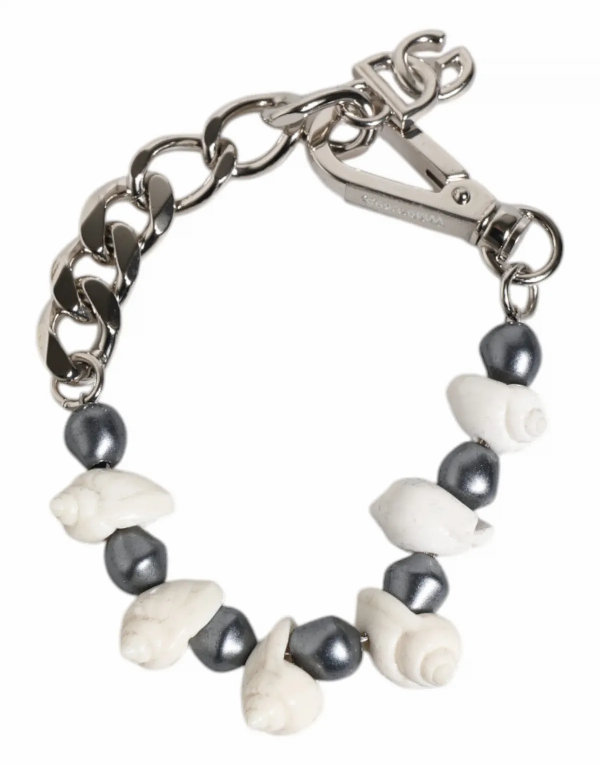 Silver-Tone Chain with Pearl Beads Bracelet by Dolce & Gabbana