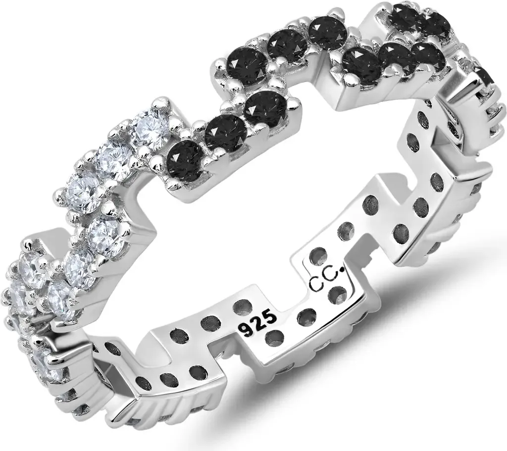 Cubic Zirconia Regal Eternity Band Ring by Crislu