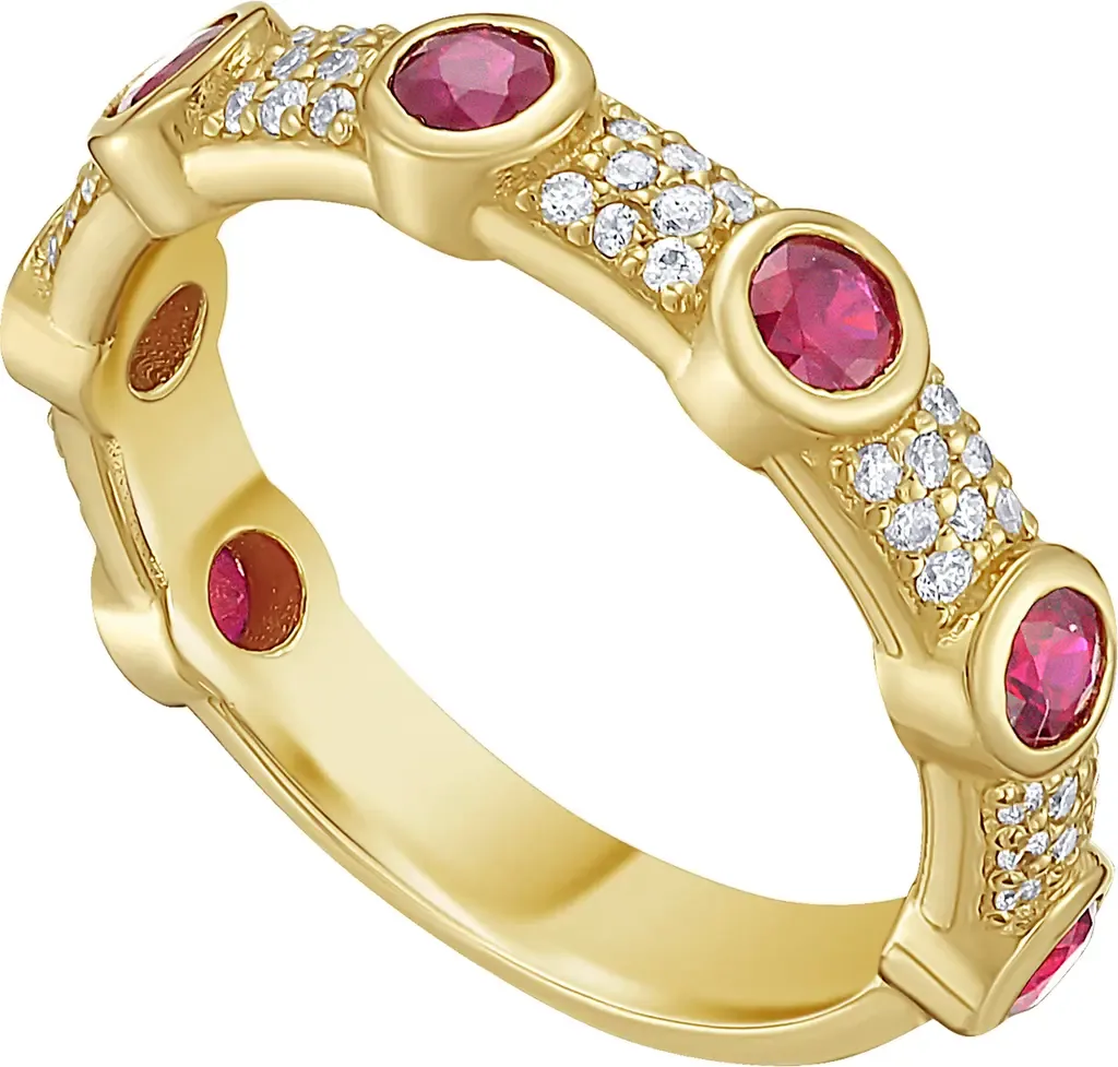 14K Gold Aurelia Ruby and Diamond Ring by Lionheart