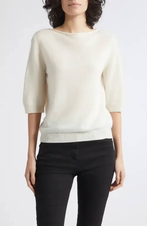 Silk Blend Short Sleeve Sweater