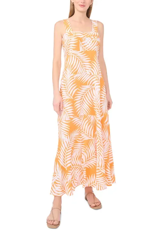 Palm Print Maxi Dress