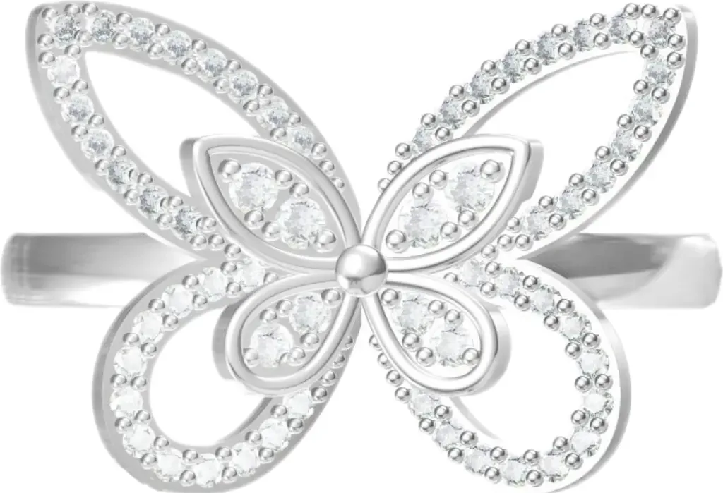 Crystal Butterfly Ring by Donatello Gian