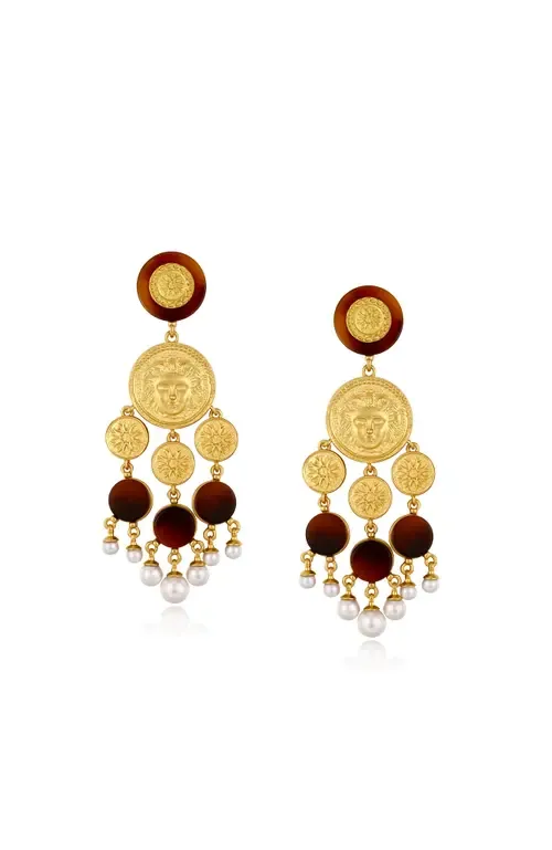 Retro Coin Tassel Earrings by RETRO CHIC