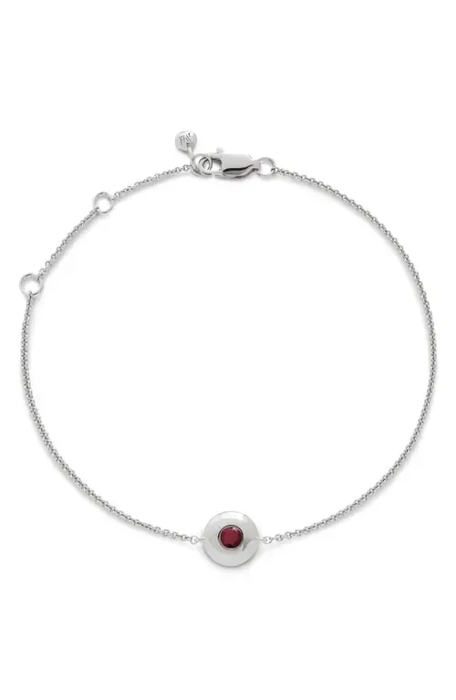 July Birthstone Chain Bracelet in Sterling Silver by Monica Vinader