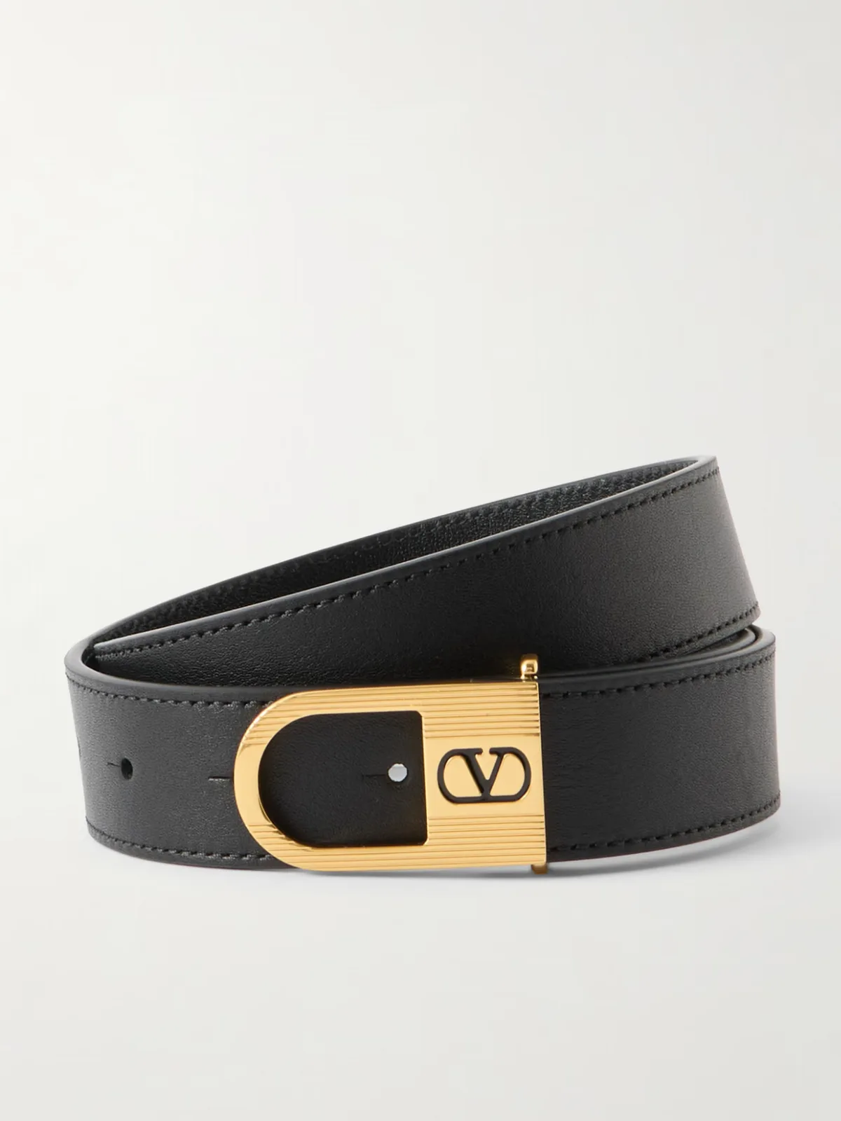 - Vlogo Signature Leather Belt -
