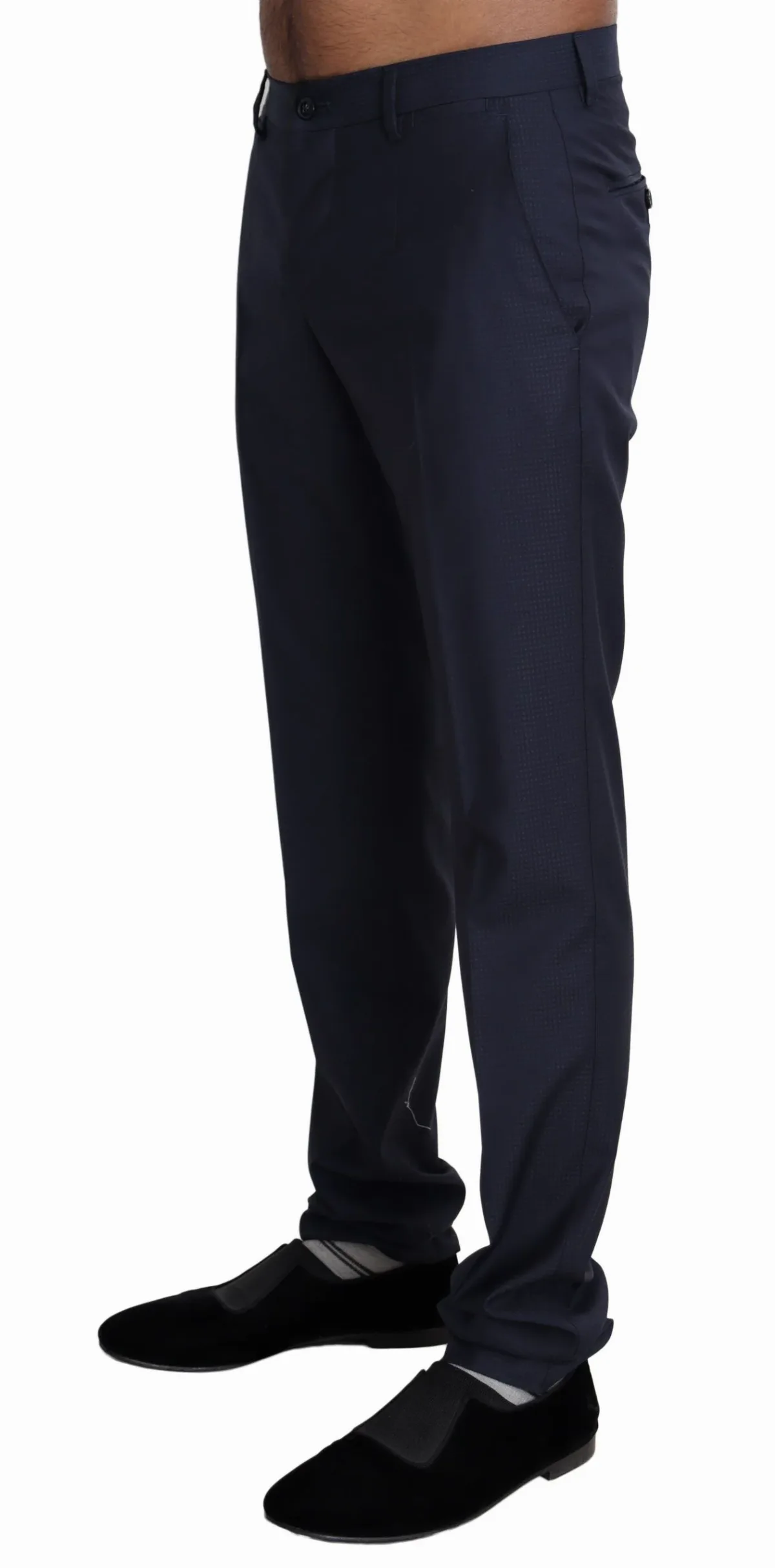 Wool-Silk Blend Trousers