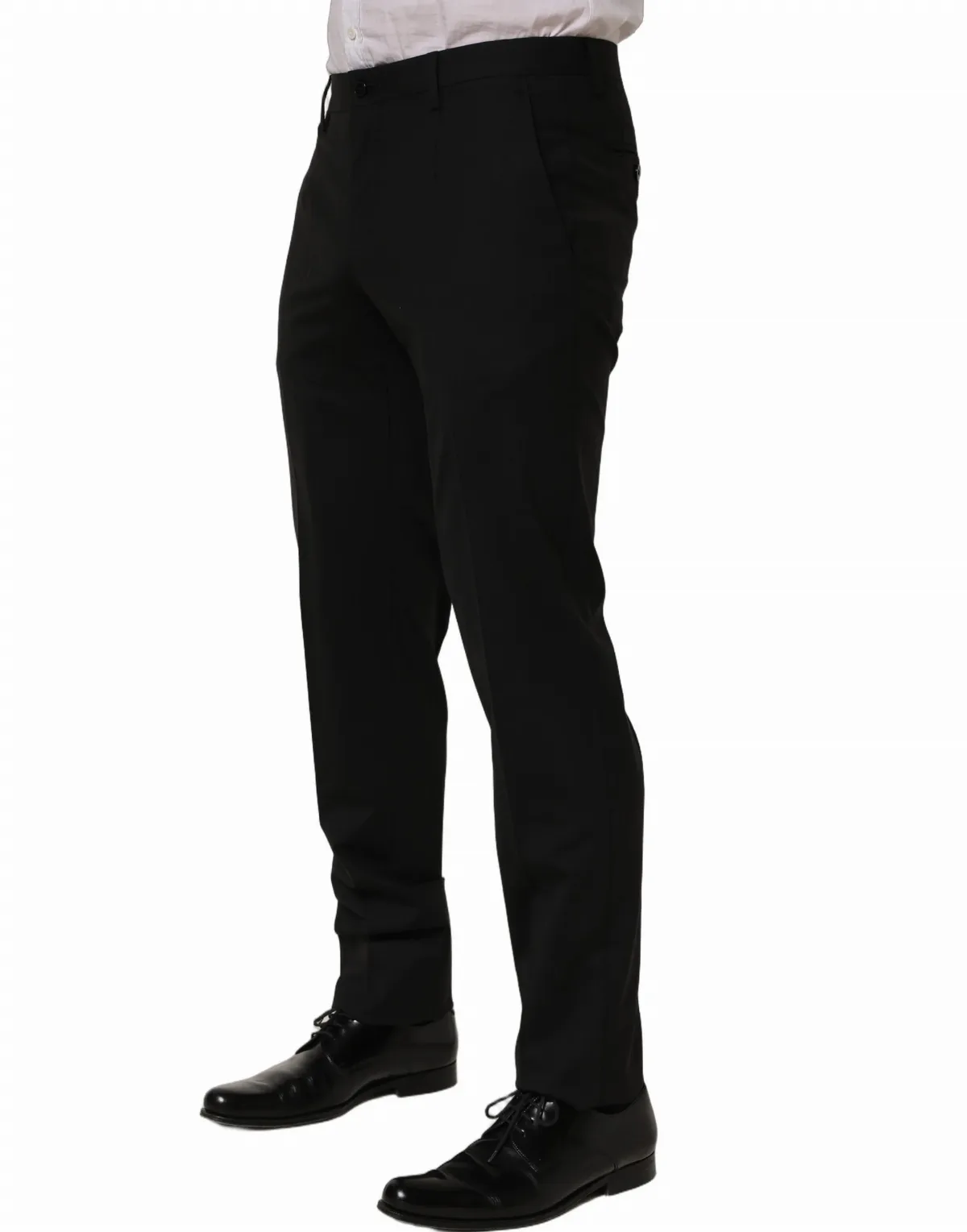 Virgin Wool Tapered Trousers