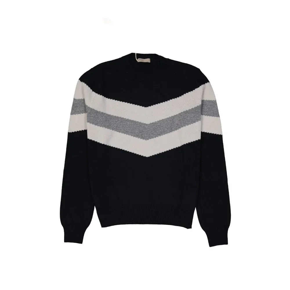 Wool Chevron-Stripe Sweater