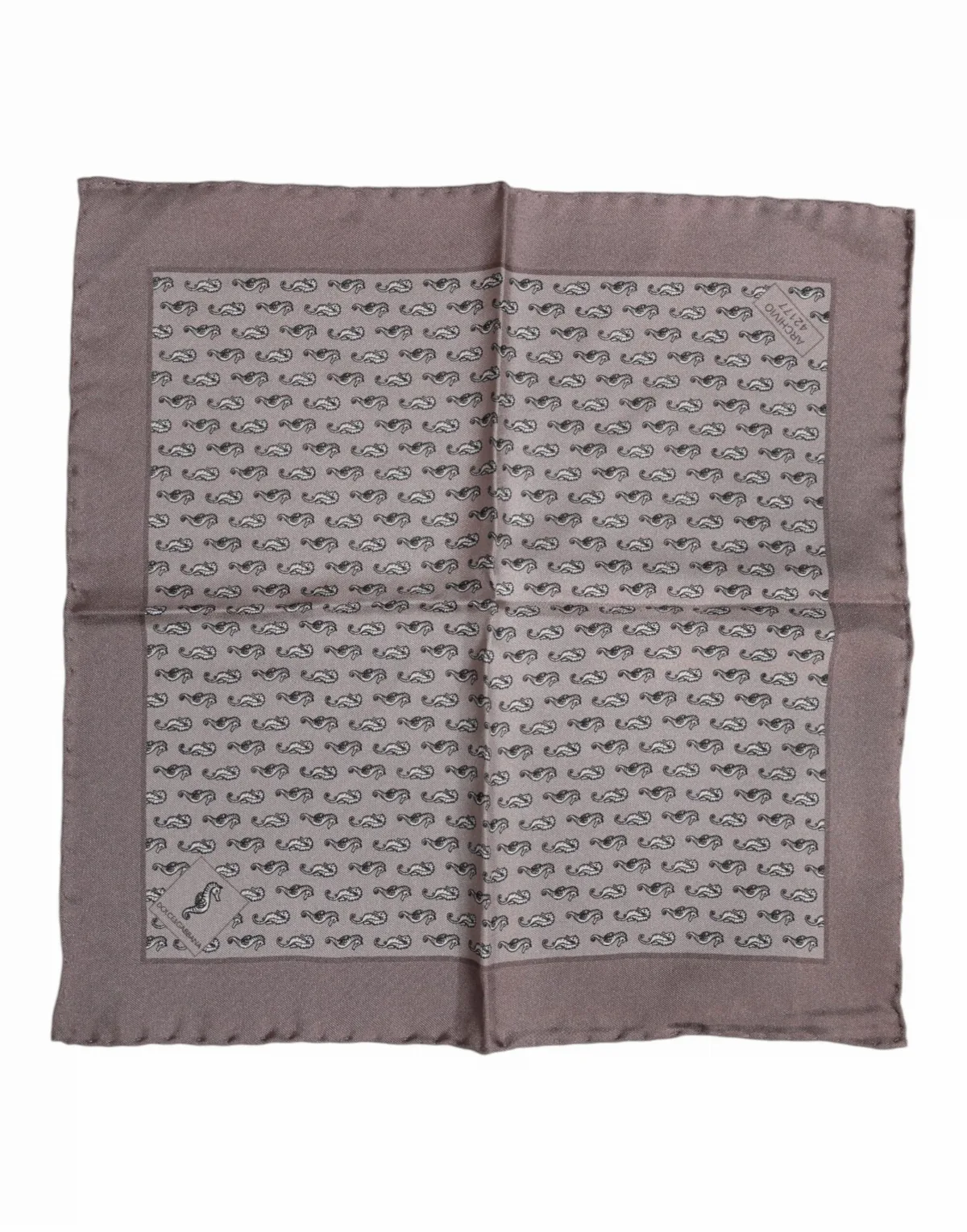 Sea Horse Silk Square Foulard Scarf