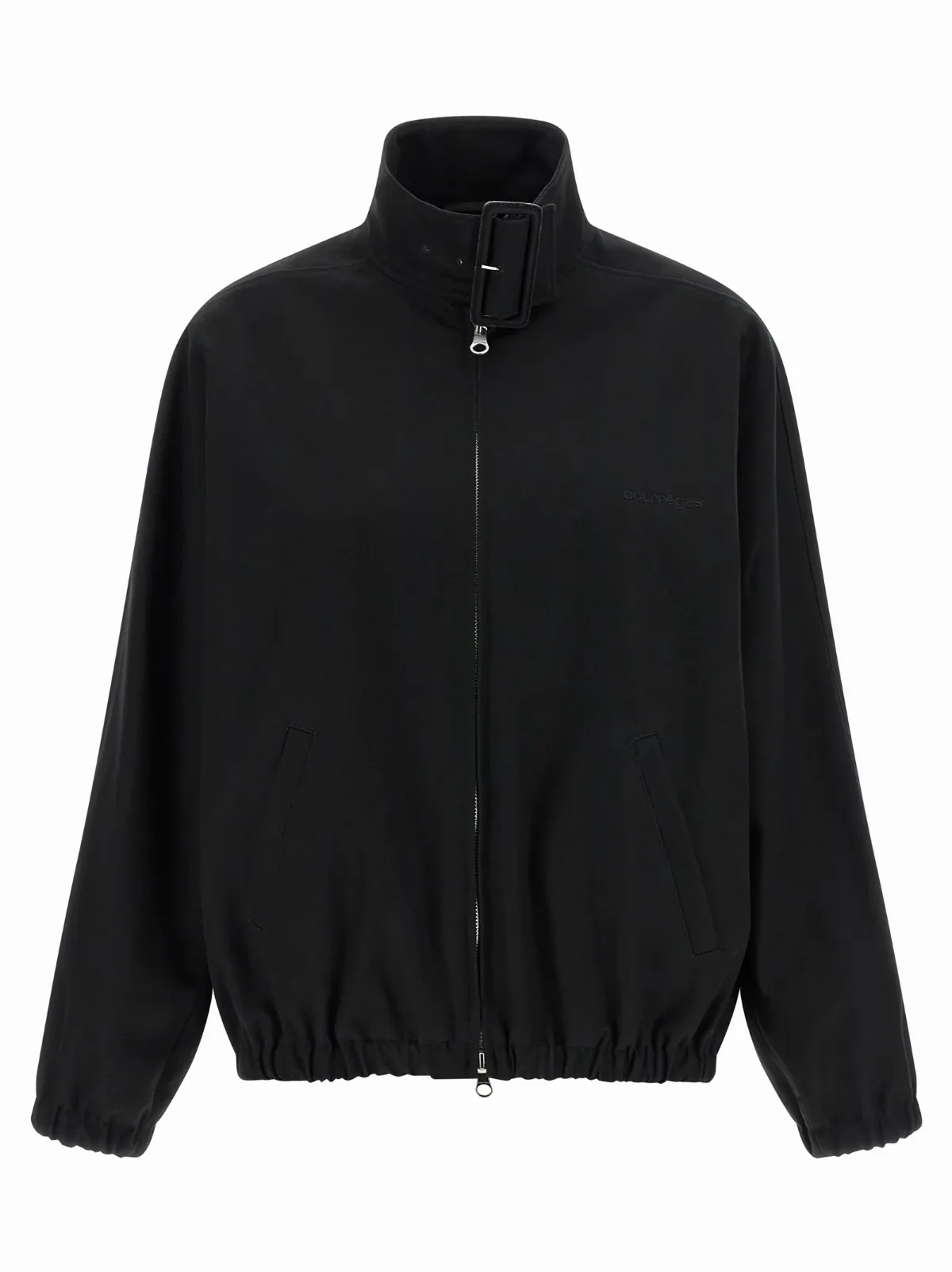 Cotton Buckle-Collar Bomber Jacket